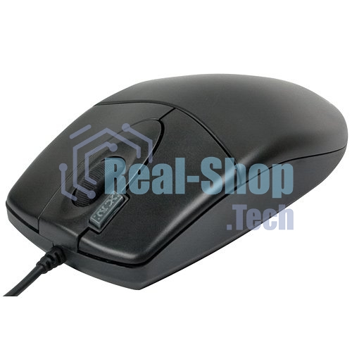 Мышь проводная A4Tech OP-620D черный, 1000 dpi, USB, кнопки - 4