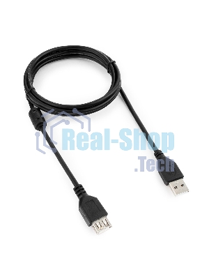 Кабель Gembird PRO USB 2.0 удлинительный 1.8м AM/AF позол.конт., фер.кол., пакет