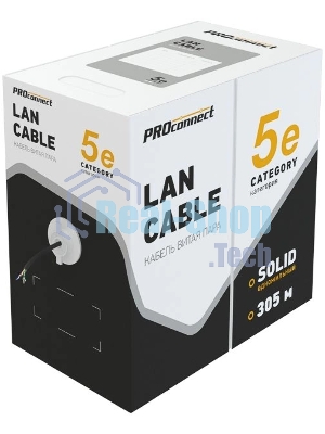 Кабель витая пара PROconnect UTP 4PR 24AWG, cat.5e наружный (OUTDOOR) (бухта 305 м)