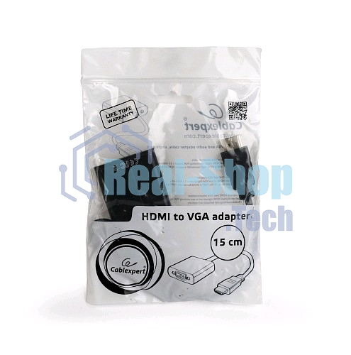 Переходник HDMI-VGA Cablexpert A-HDMI-VGA-04, 19M/15F, провод 15см