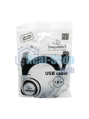 Кабель Gembird PRO USB 2.0 удлинительный 1.8м AM/AF позол.конт., фер.кол., пакет