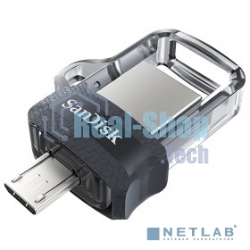 Флешка USB 64 Gb SanDisk Ultra Android Dual OTG, m3.0/USB 3.0, черный