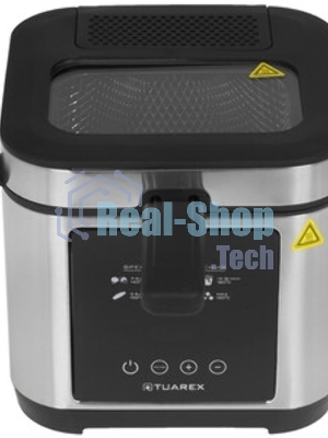 Фритюрница Tuarex AG-3501 чёрный/стальной, 2000 Вт, 2.5 л, 0.6 кг, съёмная чаша, антипригарное покрытие, таймер