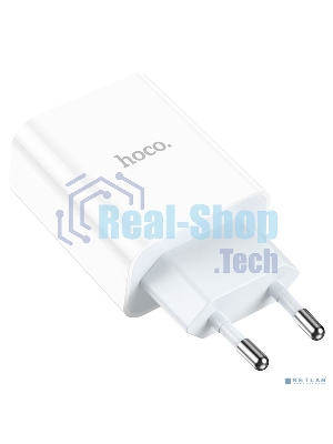 Сетевое зарядное устройство HOCO HC-66076 C97A/PD + QC 3.0/2 USB: Type-A + Type-C/Выход: 5V_9V_12V, 20W/белый