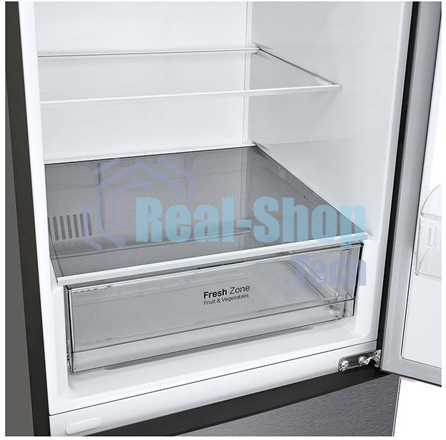 Холодильник LG GA-B509CLCL графитовый двухкамерный 277/107л морозилка снизу, No Frost