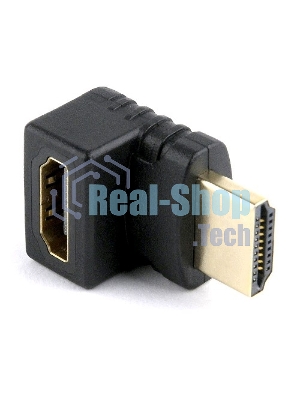 Переходник HDMI-HDMI Cablexpert A-HDMI270-FML, 19F/19M, угловой соединитель 270 градусов, золотые разъемы, пакет