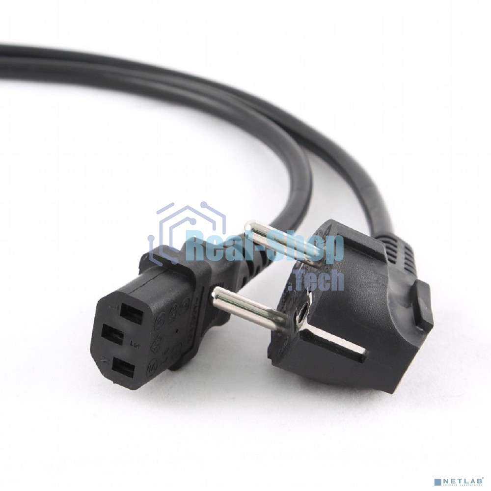Кабель Gembird Power 250V 10A EUR, VDE питания сетевой, Евровилка, заземление, 5m (PC-186-VDE-5M)