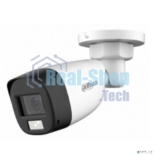 Уличная цилиндрическая HDCVI-видеокамера Dahua DH-HAC-HFW1200CLP-IL-A-0280B-S6 с интеллектуальной двойной подсветкой 2Мп, объектив 2.8мм, ИК 20м, LED 20м, IP67, корпус: металл, быстрый монтаж