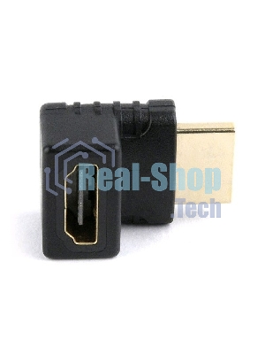 Переходник HDMI-HDMI Cablexpert A-HDMI270-FML, 19F/19M, угловой соединитель 270 градусов, золотые разъемы, пакет