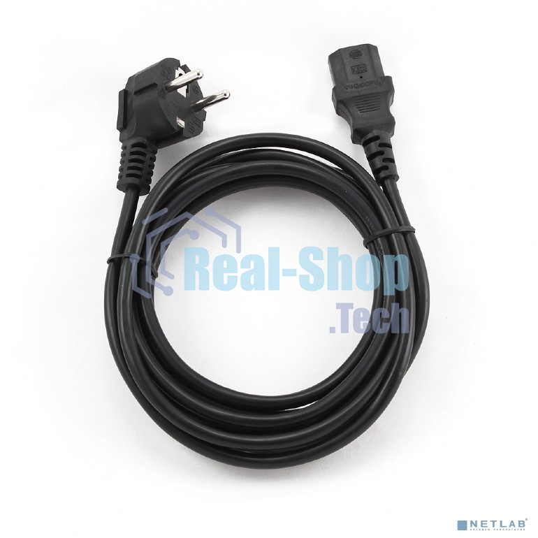 Кабель Gembird Power 250V 10A EUR, VDE питания сетевой, Евровилка, заземление, 5m (PC-186-VDE-5M)