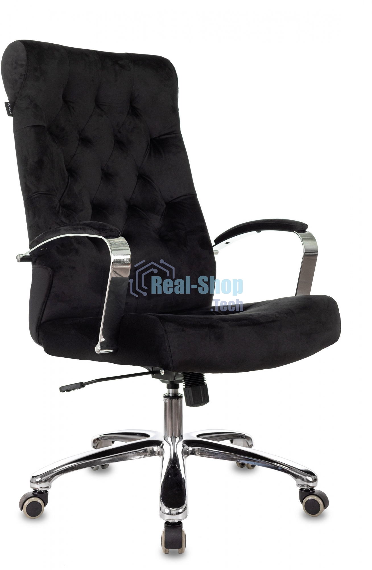 Кресло руководителя Бюрократ T-9928SL Fabric черный Italia Black, крестов. металл хром