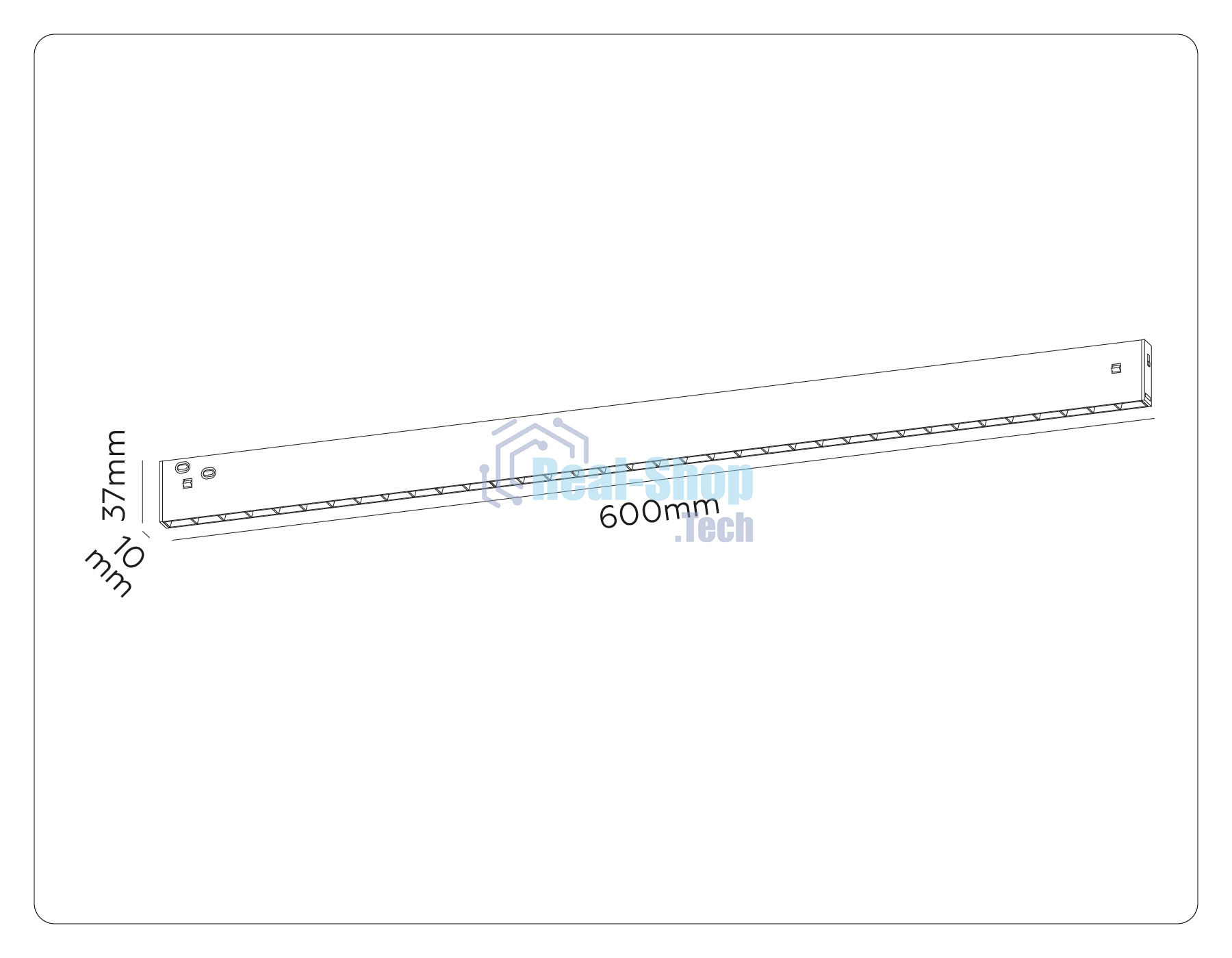 Трековый светильник GL2345 BK черный IP20 30W 3CCT 3000-6400K 48V 600*10*37