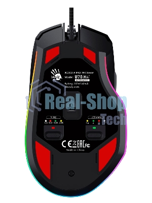 Мышь проводная A4Tech Bloody W70 Max черный, 10000 dpi, USB, кнопки - 9