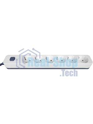 Сетевой фильтр Powercom SP-06W 1,8 м 1.8м (6 розеток) белый/серый (коробка)