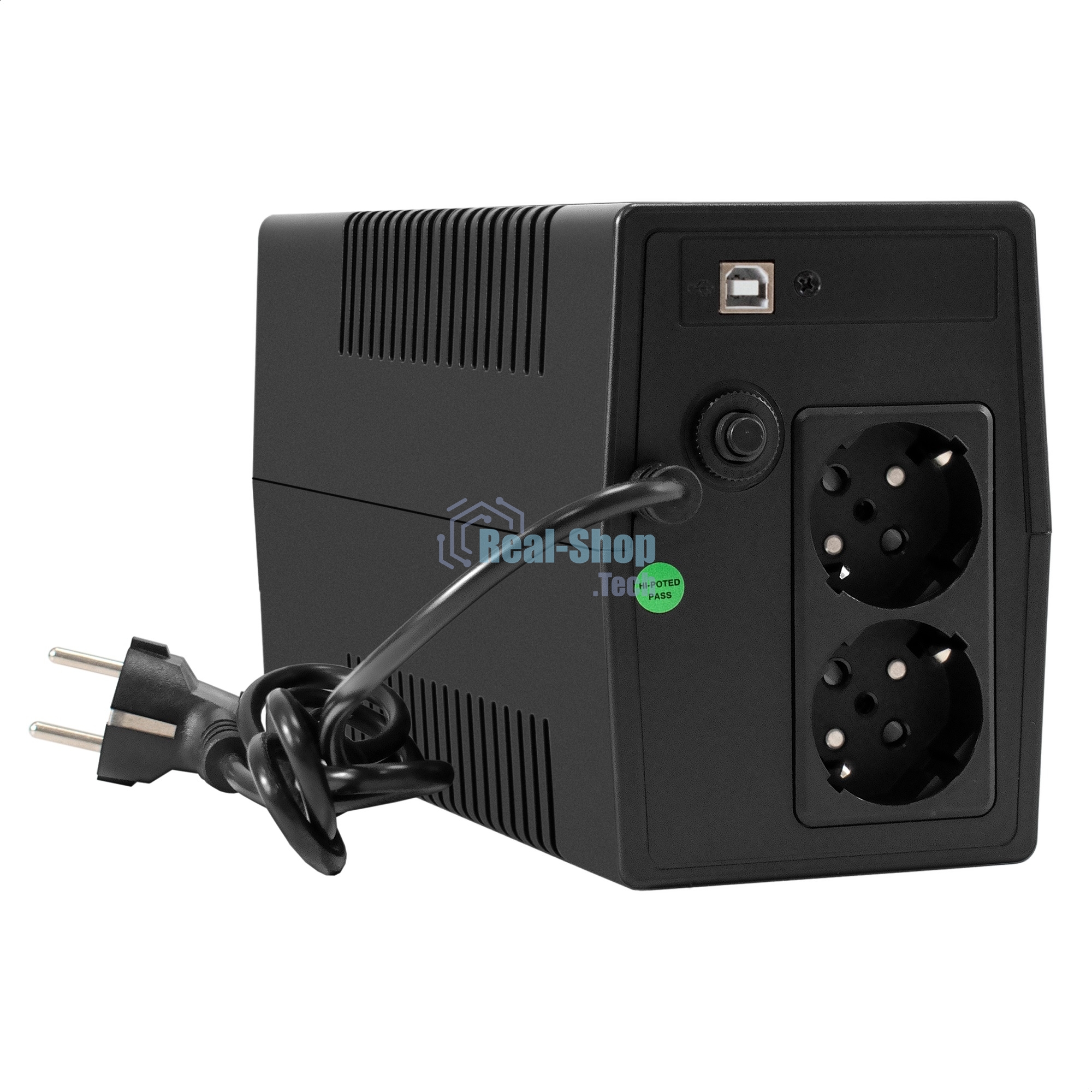 Источник бесперебойного питания ExeGate Smart LB-500.LCD.AVR.2SH.USB (500VA/300W, LCD, AVR, 2*Schuko, USB, батарея 12V 4.5Ah, Black)