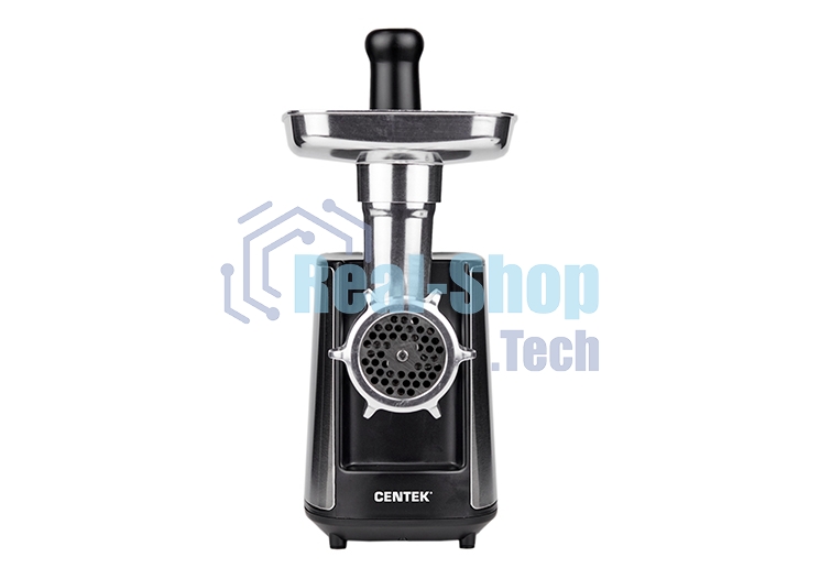 Мясорубка электрическая Centek CT-1617 серый, 2000 Вт, 2.0 кг/мин, реверс, защита от перегрузки, металлический лоток, насадки - 4