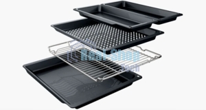 Духовой шкаф электрический Bosch HJG852YT0T Serie 6, 60 см, 66 л, черный матовый,сенсорное управление, 8 режимов+AutoPilot 30(30 автоматических программ), LCD-дисплей, галогенное освещение, самоочистка EcoClean,Soft Open and Soft Close door,телескопические направляющие на 2 уровнях