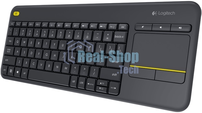 Клавиатура Logitech K400 Wireless Touch Plus беспроводная, радиоканал, чёрный