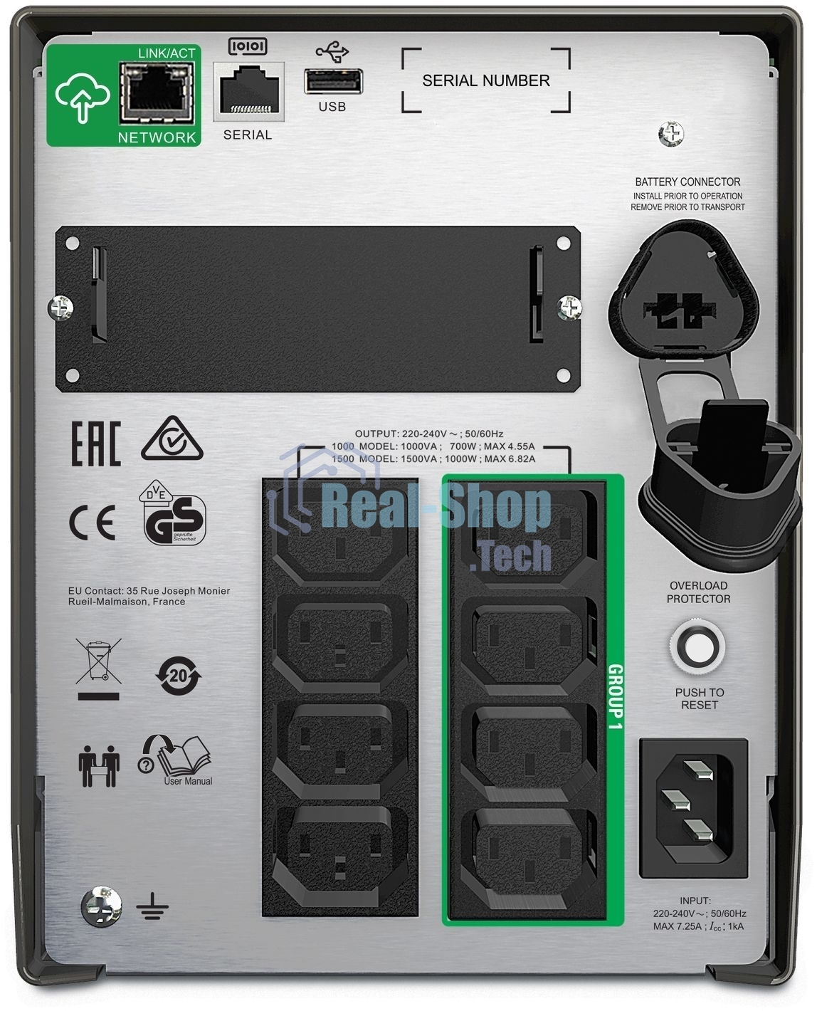 Источник бесперебойного питания APC Smart-UPS SMT1500IC/1500ВА/1000Вт/8xIEC320 С13