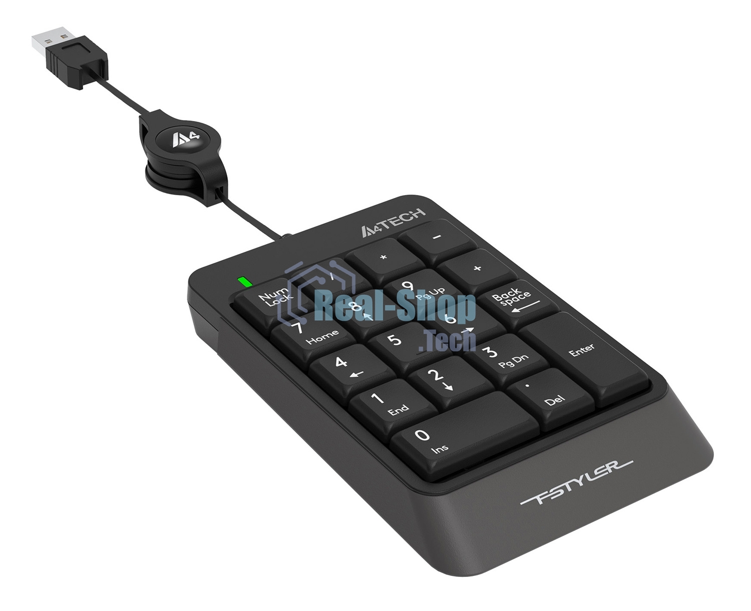 Числовой блок проводной A4Tech Fstyler FK13, USB, серый