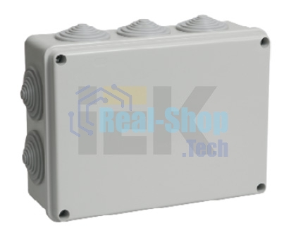 Коробка распаячная ОП 190х140х70 IP55 КМ41244 RAL7035 (10 гермовводов) IEK UKO11-190-140-070-K41-55
