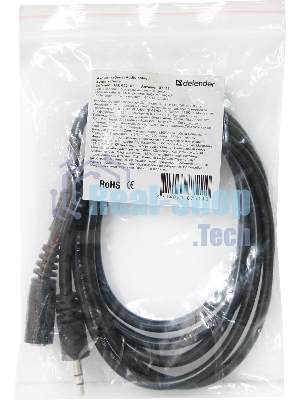 Аудио-кабель Defender Jack02-05 Jack M- Jack F, 1.5 м