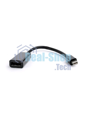 Переходник miniDisplayPort - DisplayPort, Cablexpert A-mDPM-DPF-001, 20M/20F, 16см, черный, пакет