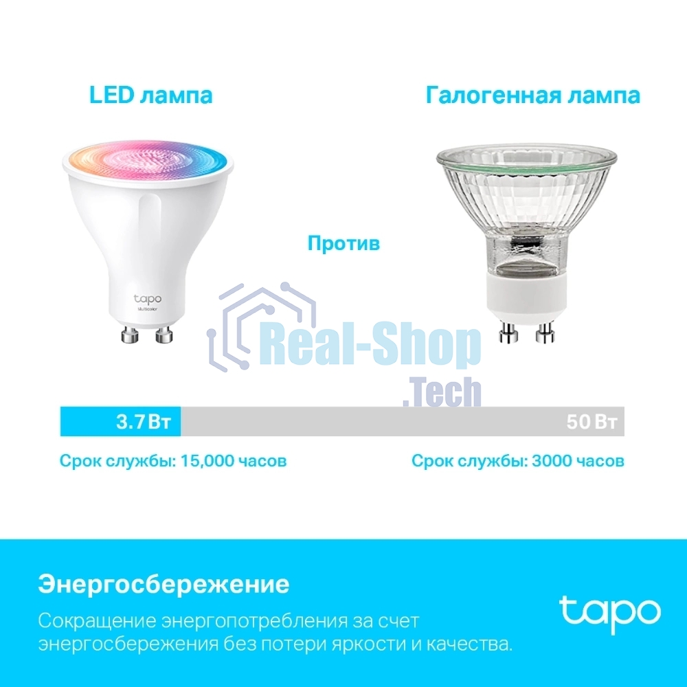Умная многоцветная Wi-Fi спот-лампа TP-Link Tapo L630