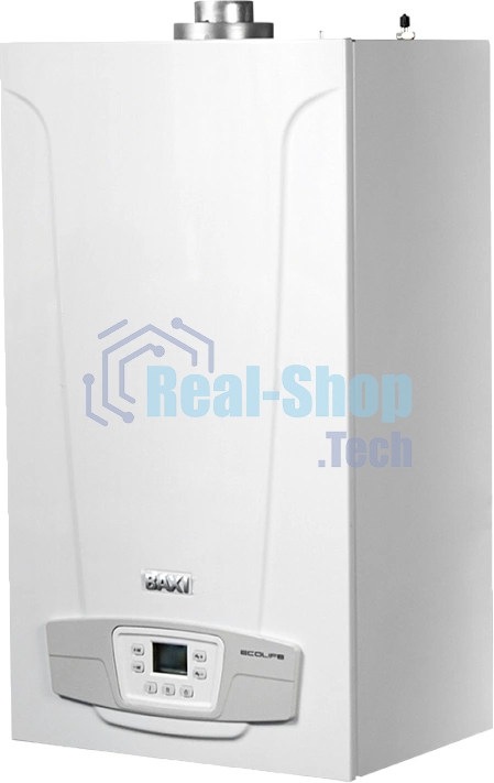 Котел газовый BAXI ECO LIFE 24F настен, 24 кВт, двухконтурный, с закрыт. кам. сгор.