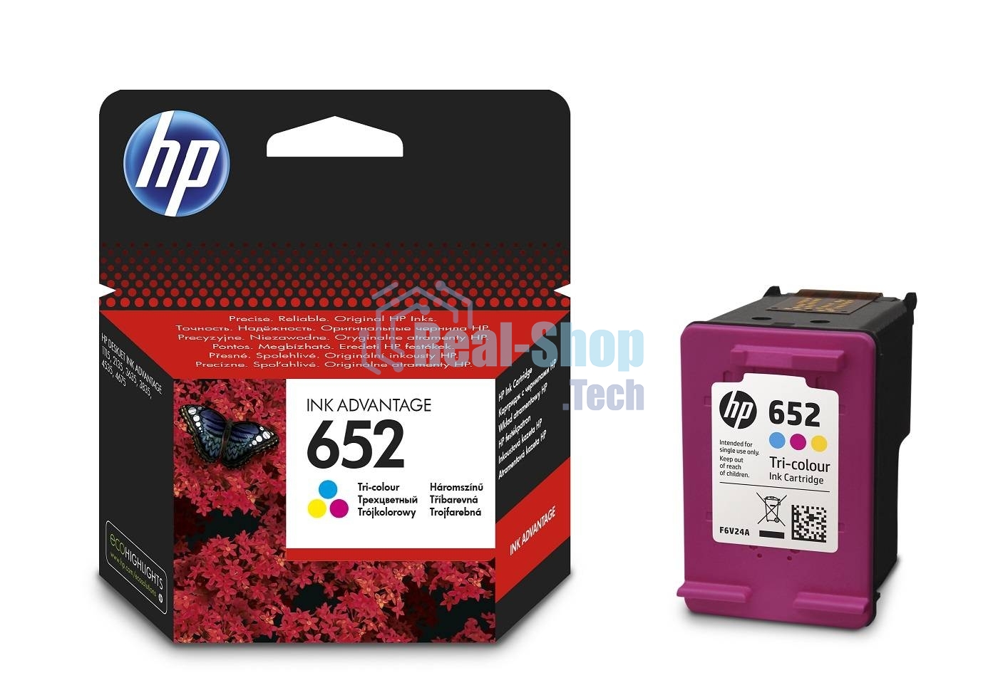 Картридж струйный HP 652 F6V24AE многоцветный, 200 стр., для HP DJ IA 1115/2135/3635/4535/3835/4675