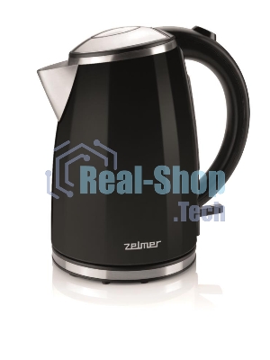 Чайник электрический Zelmer ZCK1274B 1.7 л, 2200 Вт, черный корпус: металл