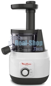 Соковыжималка Moulinex ZU150110 белый/черный, шнековая вертикальная, 150 Вт, 800 мл, электронное, реверс