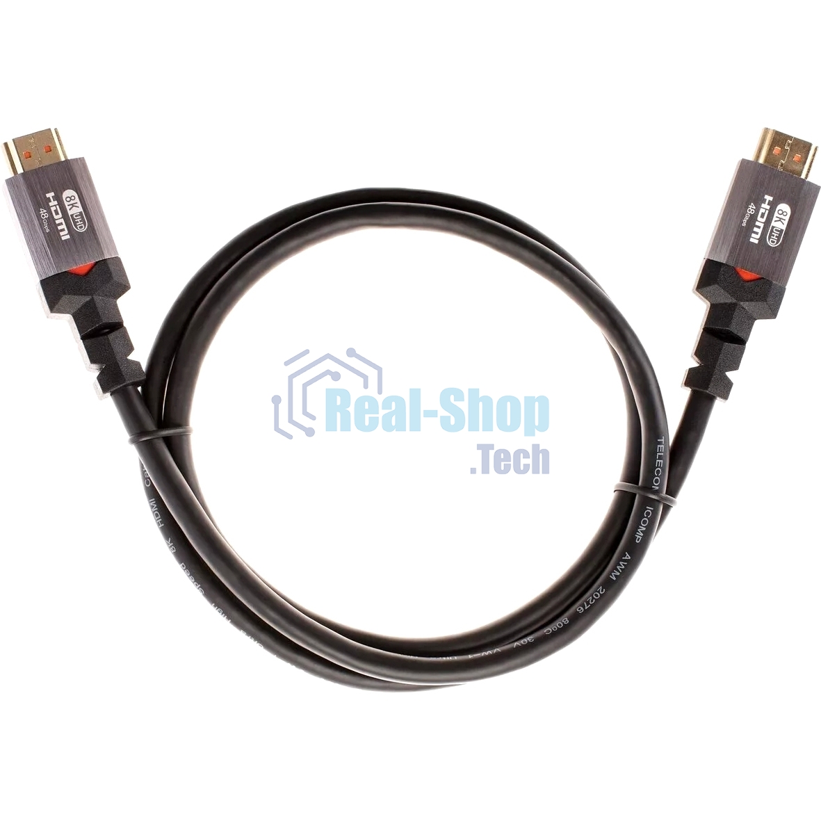 Кабель Telecom TCG365-1M HDMI 19M/M,ver. 2.1, 8K@60 Hz 1m метал разъемы, Telecom TCG365-1M