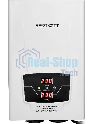 Стабилизатор напряжения для газового котла SMARTWATT AVR BOILER 2000RW (140W - 260W, 2000VA, 2 кВт, 50 Гц, розеток - 2,