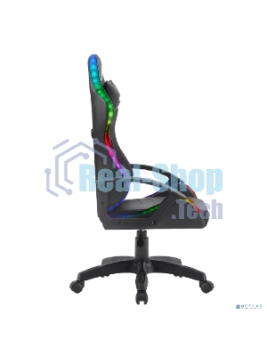 Кресло Defender Factor X RGB черный, экокожа, 120 кг