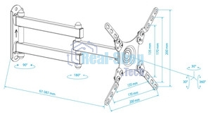 Кронштейн для LED/LCD телевизоров Kromax DIX-13 черный