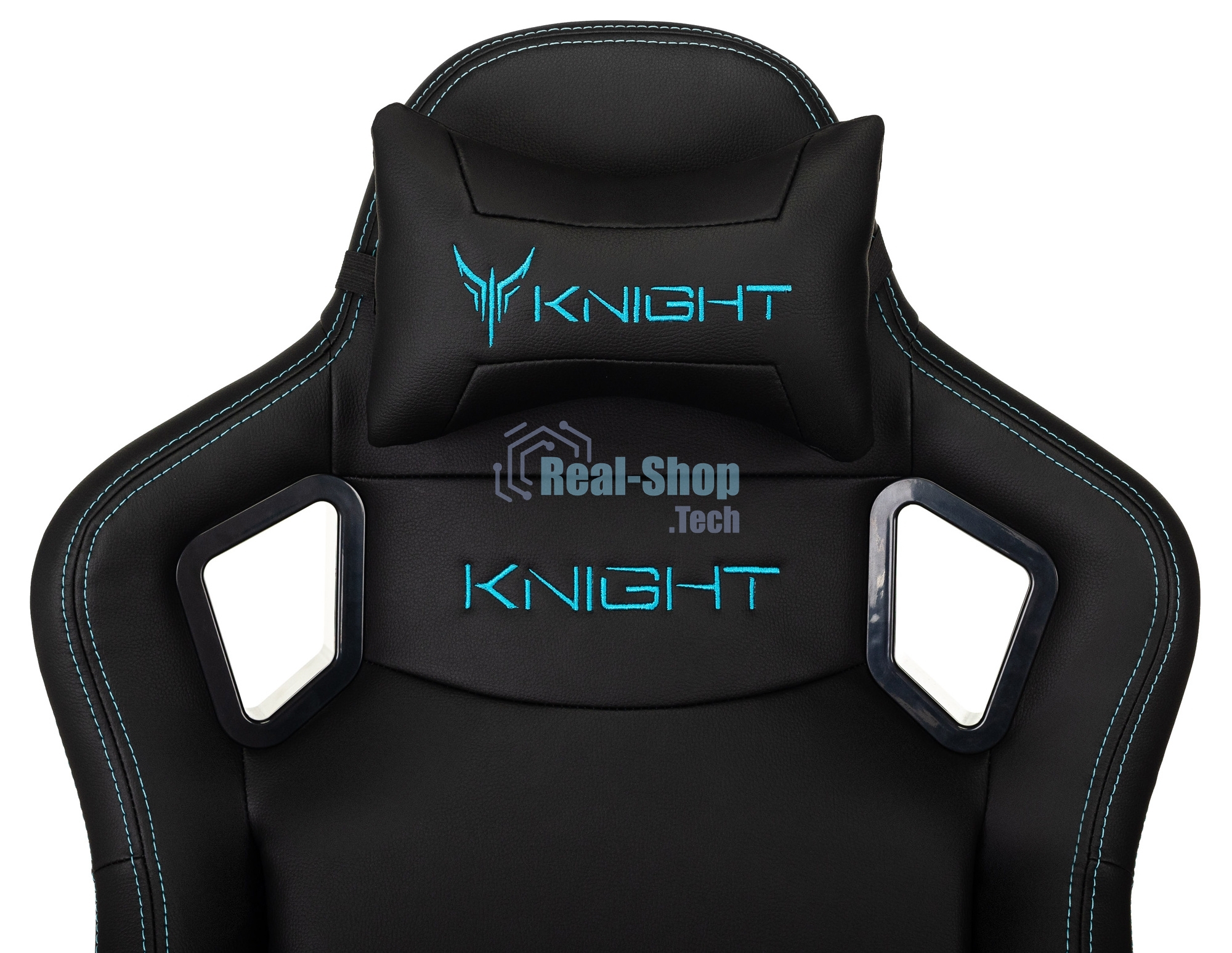 Кресло Knight Outrid Smile черный, экокожа, 120 кг, механизм качания