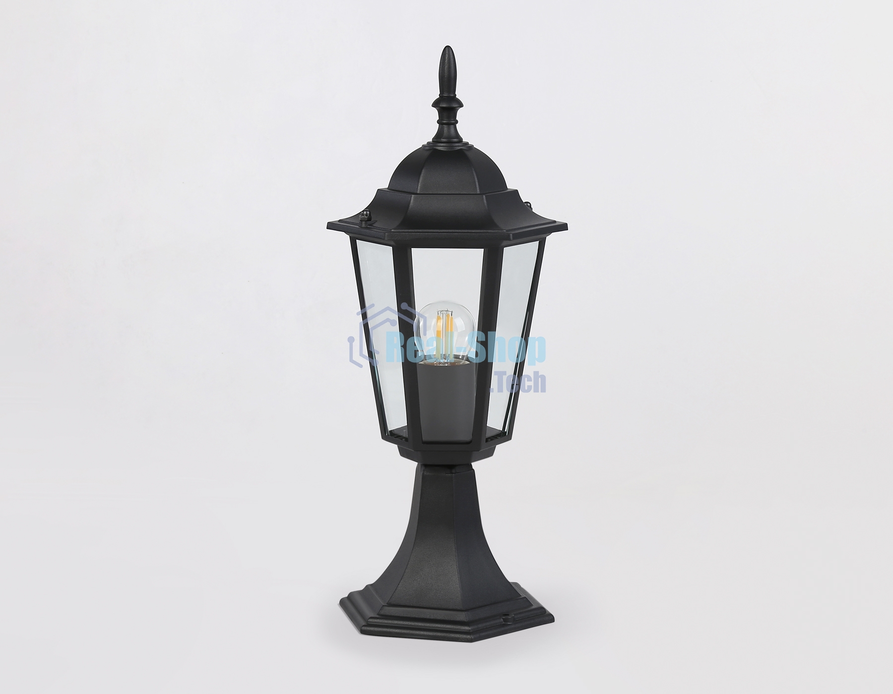 Светильник Ambrella light ST2023 BK/CL черный/прозрачный IP54 E27 max 40W D150*400