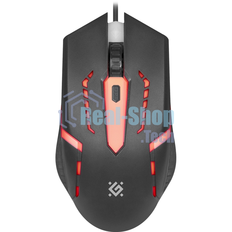Мышь проводная Defender Flash MB-600L черный, 1200 dpi, USB, кнопки - 4