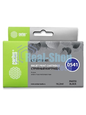 Картридж струйный Cactus CS-EPT0541 черный (16,2 мл) для Epson Stylus Photo R800/R1800