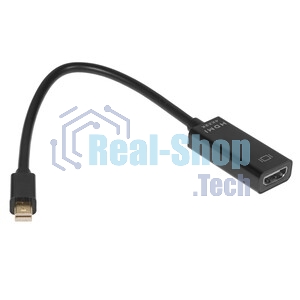 Переходник miniDisplayPort -> HDMI, Cablexpert A-mDPM-HDMIF4K-01, 4K, 20M/19F, кабель 15 см, черный, пакет