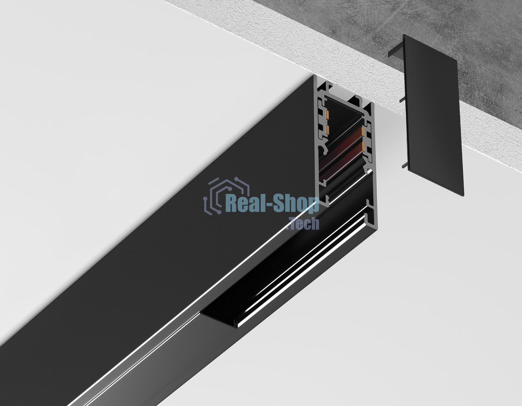 Шинопровод GL1919 BK черный IP20 48V 3000*21*43