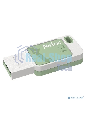 Флешка USB Netac UA31 (NT03UA31N-128G-32GN), 128Gb, USB 3.2, R/W 110/45, зеленый/белый