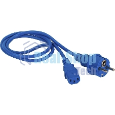Шнур питания Lanmaster LAN-PP13/SH-10-BL C13-Schuko проводник.:3x0.75мм2 10м 220В 10А синий