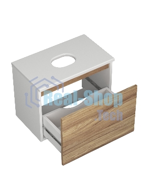 Комплект для ванной, 3 предмета (тумба Bau Dream Blackwood 50 + раковина чаша BAU Spectrum mini 47х24, белая, смеситель высокий Hotel Black)