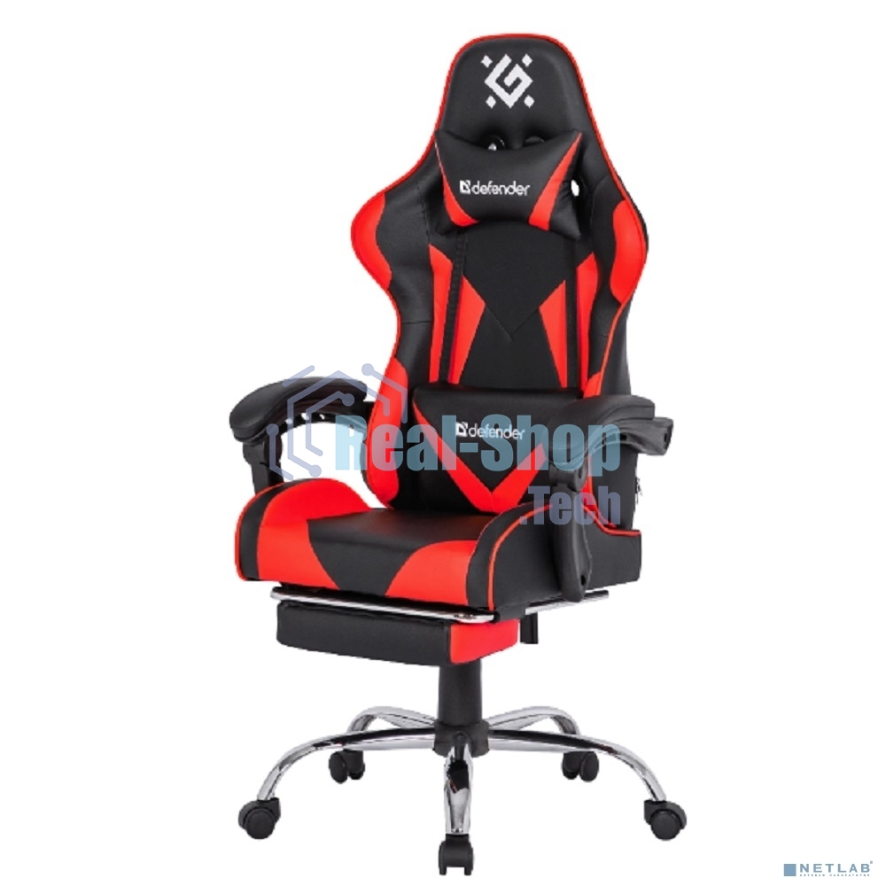 Кресло игровое Defender PILOT RED/BLACK