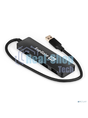 USB-концентратор 4-в-1 ExeGate DUB-4P/3 (кабель-адаптер USB3.0 --> 4xUSB3.0, Plug&Play, черный)