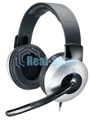 Гарнитура Genius HS-05A серый-чёрный, проводная, 3.5 мм