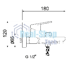 SL132-009E Смеситель для ванны, ø35