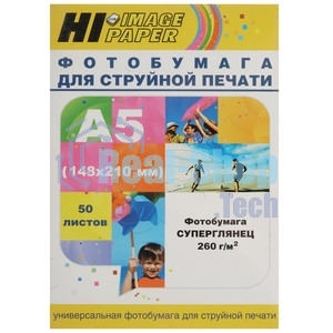 Фотобумага глянцевая односторонняя (HI-image paper) A5 (148х210) 190 г/м 50л